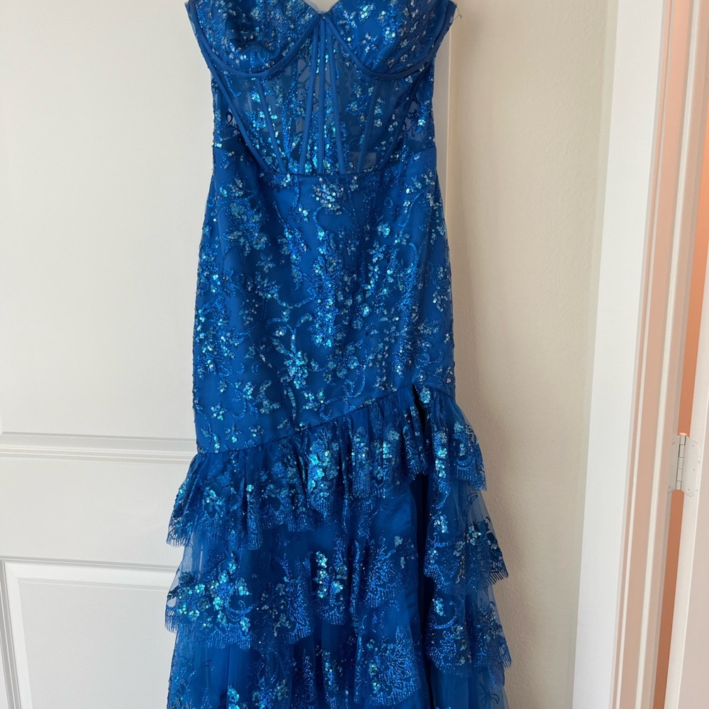 Stunning Blue Sequin Gown